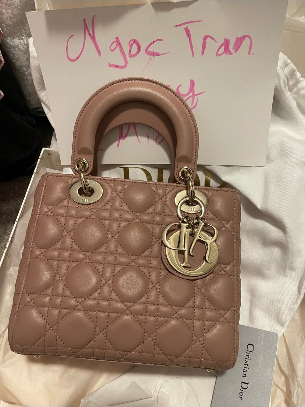 ABC Lady Dior Small Fard Gold Hardware - Picture 5 of 14